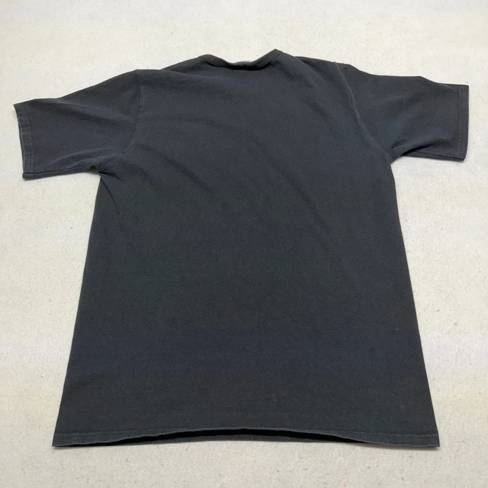 Champion Big‎ C Patch Logo T-Shirt Black XL Vintage Y2K Skater Streetwear Tee